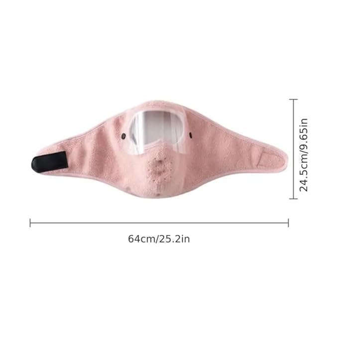 Winter Windproof Fleece Face Mask | Removable Lens | Full Face Protection for Bike Rides | Warm, Breathable, and Adjustable Velcro Design