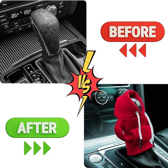 Car Gear Shift Hoodie, Universal Shift Knob Cover | Car Shifter Funny Sweater Hoodie for Gearshift, Automotive Interior Decor Accessories