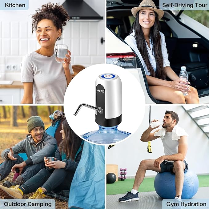 Automatic Portable Electric Water Dispenser for Universal /Water Can Dispenser Pump for 20 Litre Bottle Can Mini Water Dispenser | Portable Automatic Wireless Portable Water Pump for Home, Office, and Travel