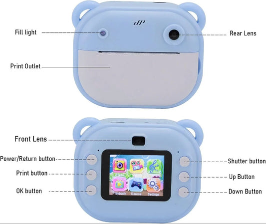 Instant Print Camera For Kids